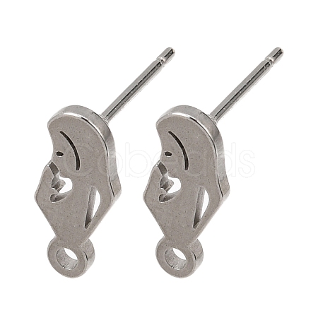 304 Stainless Steel Stud Earring Findings SA-CBAAD0D-10P-1