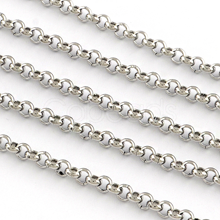 Tarnish Resistant 304 Stainless Steel Rolo Chains CHS-R006-2.5mm-100m-1