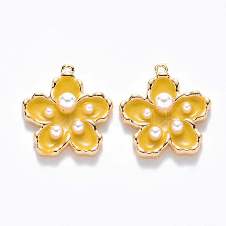 Brass Enamel Pendants KK-T049-052G-05-NF-1