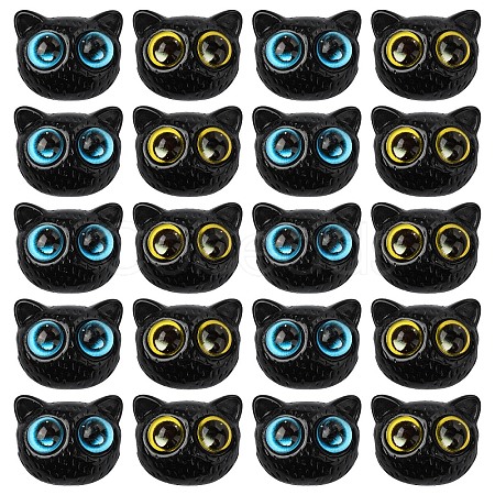 10Pcs 2 Colors Opaque Resin Beads RESI-YW0001-93-1
