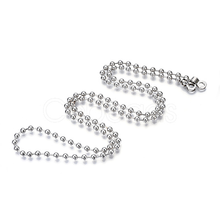 Iron Round Ball Chains with Bead Tips MAK-N034-006B-P-1