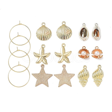 DIY Dangle Hoop Earrings Making Kits DIY-X0098-67G-01-1