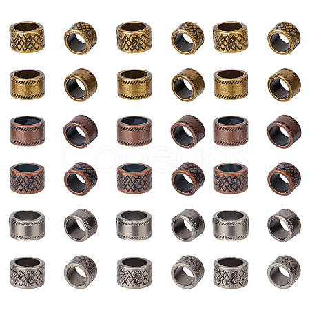 ARRICRAFT 60Pcs 6 Style  Tibetan Style Alloy Spacer Beads FIND-AR0003-23-1