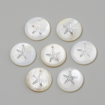 Freshwater Shell Pendants SHEL-Q010-001P-1