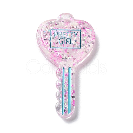 Acylic Pendant with Glitter Powder X1-OACR-H035-01E-1