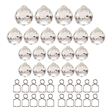 Teardrop Transparent K9 Glass Pendants DJEW-SZ0001-02P-1