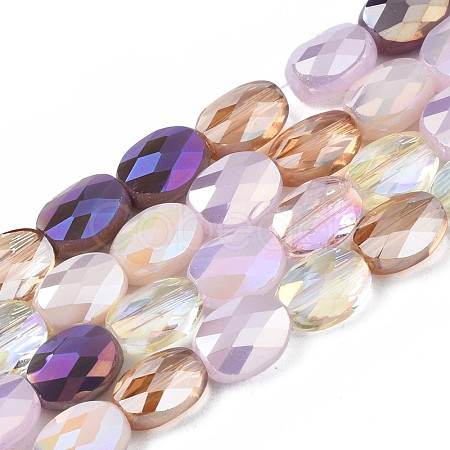 Electroplate Glass Beads Strands EGLA-S194-17A-1