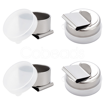 Stainless Steel & Plastic Oil Painting Cup AJEW-WH0673-02-1