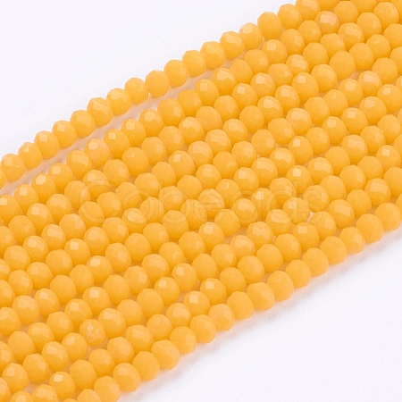 Opaque Solid Color Glass Bead Strands X-GLAA-F078-A05-1