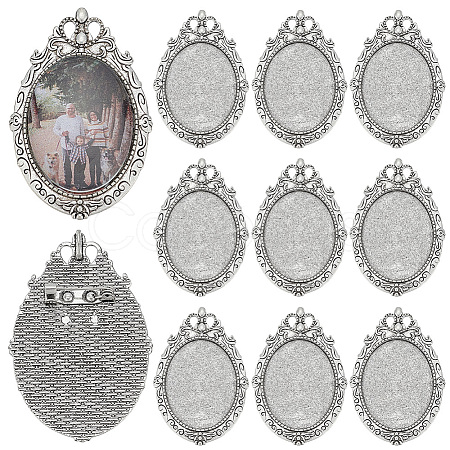 12Pcs Alloy Brooch Findings FIND-PH0027-62A-1