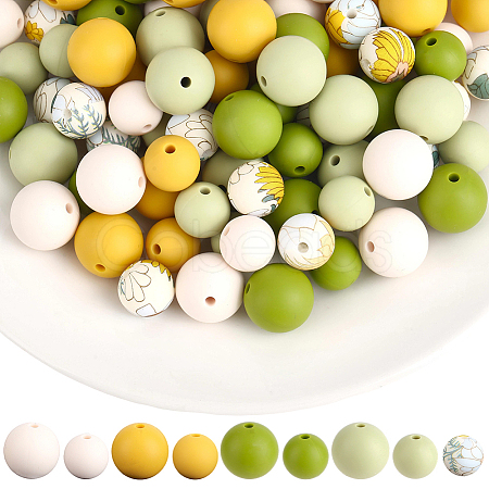 100Pcs Silicone Beads SIL-PA0001-39C-1