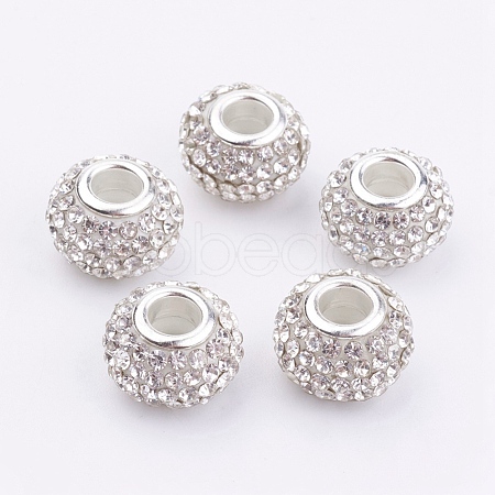 Grade A Rhinestone European Beads CPDL-H001-7-1