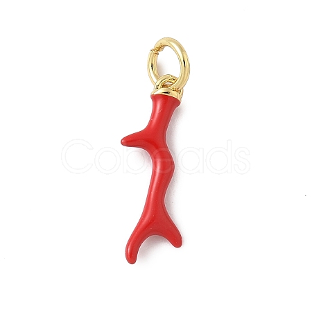 Brass Enamel Pendants KK-C110-29G-02-1