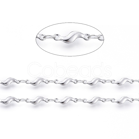Tarnish Resistant 304 Stainless Steel Link Chains CHS-G014-14P-1