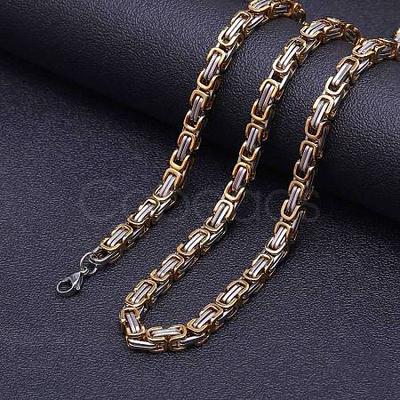 Stainless Steel Byzantine Chains Necklaces for Men FS-WG56795-16-1