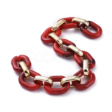 Handmade Acrylic Cable Chains AJEW-JB00658-04-1