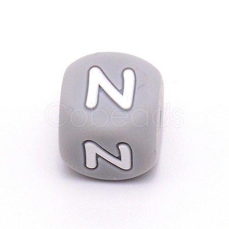Silicone Alphabet Beads for Bracelet or Necklace Making SIL-TAC001-01A-N-1