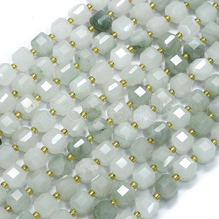 Natural Tianshan Cui Quartzite Beads Strands G-K389-A59-01-1