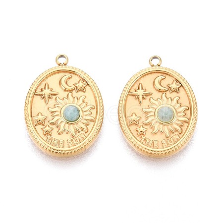 Natural Amazonite Pendants STAS-N109-187G-1