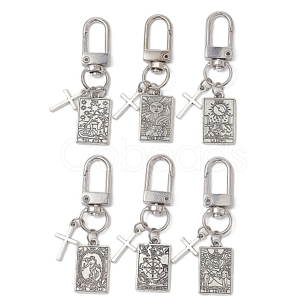 Alloy Tarot Pendants Decorations HJEW-JM01072-1