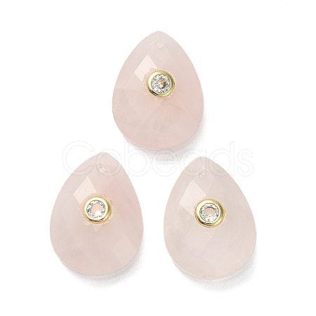 Natural Rose Quartz Pendants G-K371-03J-1