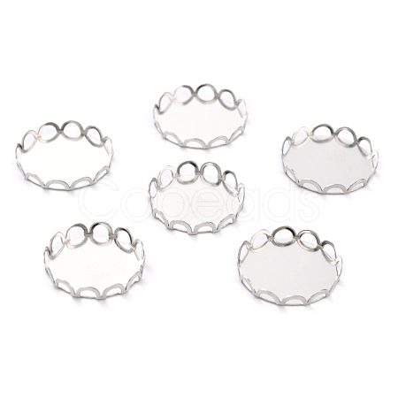 Non-Tarnish 304 Stainless Steel Cabochon Settings STAS-Y001-09E-P-1