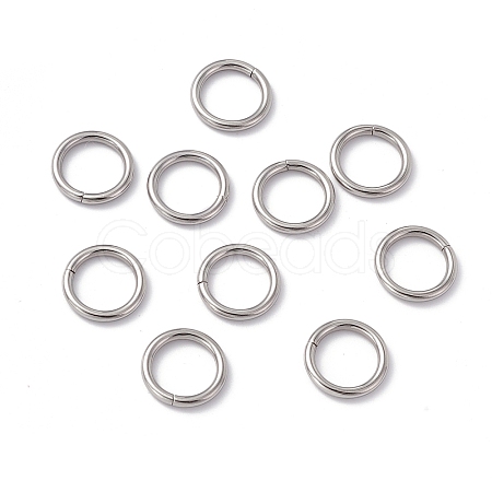 Non-Tarnish 304 Stainless Steel Open Jump Rings X-STAS-C040-01F-P-1