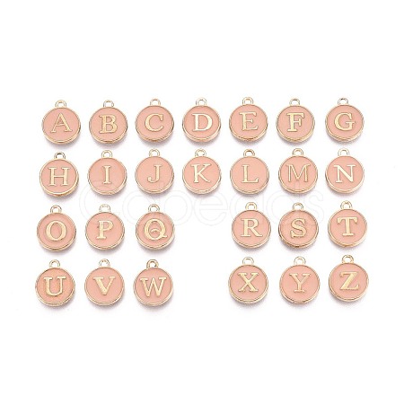 Initial Letter A~Z Alphabet Enamel Charms ENAM-Q437-04-1