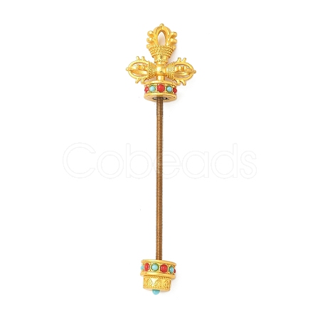 Brass Screw Peg Bails KK-NH0008-08G-1