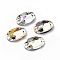 Oval Shape Sew on Rhinestone, K5 Glass Rhinestone, 2-Hole Link, Plated Flat Back, Sewing Craft Decoration, Mixed Color, 16x11x4.5mm, Hole: 0.9mm