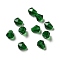 Glass K9 Glass, Imitation Austrian Crystal Beads, Faceted, Diamond, Dark Green, 6x5mm, Hole: 1mm