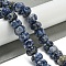 Natural Blue Spot Jasper Beads Strands, Pumpkin, 12x7.5~8mm, Hole: 1.4mm, about 25pcs/strand, 7.48~7.87''(19~20cm)