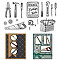 PVC Plastic Stamps, for DIY Scrapbooking, Photo Album Decorative, Cards Making, Stamp Sheets, Tools Pattern, 16x11x0.3cm