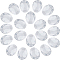 Gorgecraft Acrylic Rhinestone Flat Back Cabochons, Faceted, Bottom Silver Plated, Oval, Clear, 40x30x7~7.5mm, 20pcs/box