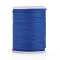 Round Waxed Polyester Cord, Taiwan Waxed Cord, Twisted Cord, Blue, 1mm, about 12.02 yards(11m)/roll