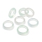 Dyed & Heated Natural Agate Finger Rings for Women, Aquamarine, 5.5mm, Inner Diameter: 17~17.5mm