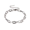 Non-Tarnish 304 Stainless Steel Cable Chain Bracelet for Men Women, Stainless Steel Color, 7~7-1/4 inch(17.9~18.5cm)