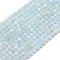 Natural Aquamarine Beads Strands, Faceted, Round, 3mm, Hole: 0.5mm, about 113pcs/strand, 15.35 inch(39cm)