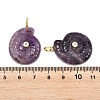 Natural Amethyst Pendants G-H353-02G-07-3