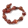 Natural Banded Agate 3-Hole Guru Beads Strands G-H064-E08-02B-4