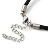Milan Cord & 304 Stainless Steel Bracelets Making MAK-H004-02B-P01-3
