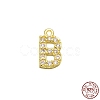 Real 18K Gold Plated 925 Sterling Silver Micro Pave Clear Cubic Zirconia Charms STER-P054-10G-B-1