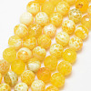 Natural Fire Crackle Agate Bead Strands X-G-K166-07F-10mm-17-1