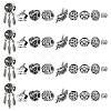 36Pcs 9 Styles Alloy European Beads MPDL-ME0001-09-1