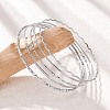 5Pcs 304 Stainless Steel Bangle Set for Women LS-BJEW-S162-01B-P-1
