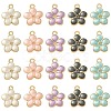 20Pcs 5 Colors Light Gold Plated Alloy Enamel Pendants ENAM-YW0002-93-1