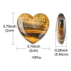 Natural Tiger Eye Heart Palm Stone G-YW0001-53-3