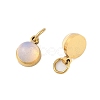 Ion Plating(IP) Opalite Half Round Charms with Jump Ring STAS-A097-05G-04-2