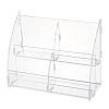 2-Tier 4 Slots Transparent Acrylic Makeup Face Mask Organizers ODIS-WH0002-66-1
