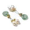 Natural Green Aventurine Donut Pendants SSHEL-R050-05G-3
